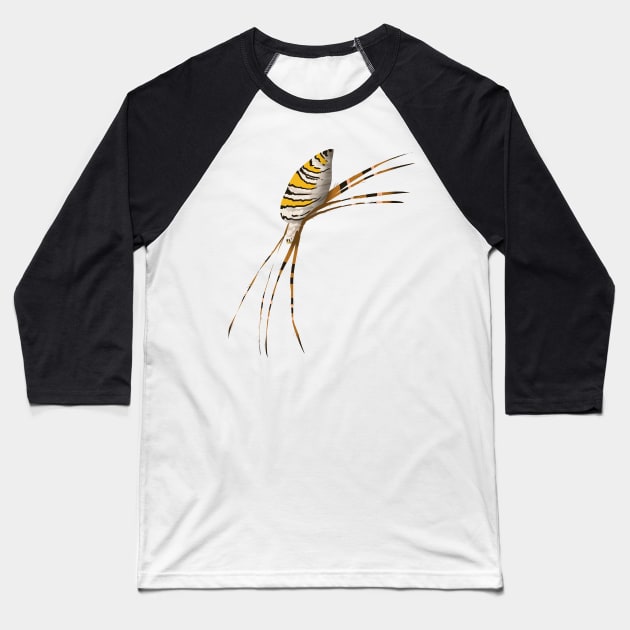 yellow black spider Baseball T-Shirt by LizoLB